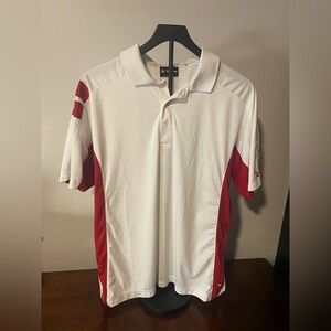 Wilson Men’s White and Red Sport Polo Medium